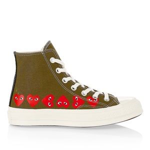 Comme des Garçons Play High-Top Canvas Sneakers